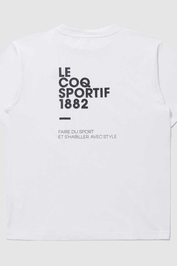 le coq sportif - 반소매 티셔츠 - 에센셜 반팔티 - 화이트(QQ113LRS29)