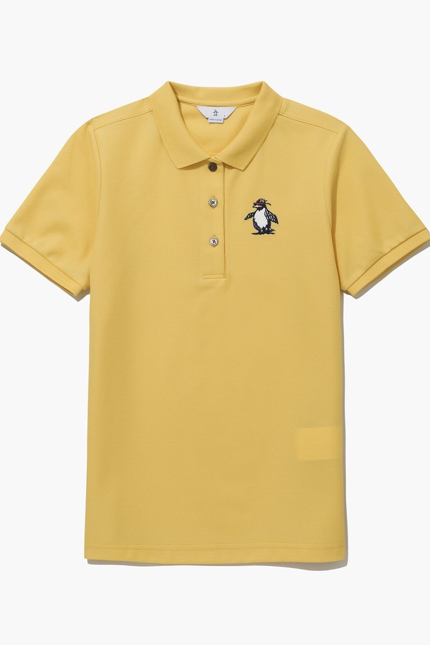 MUNSINGWEAR - 반팔 티셔츠 / 후디 - [70주년 기념] 여성 리틀 피트 폴로 티셔츠 옐로우(MQ212LTS61)