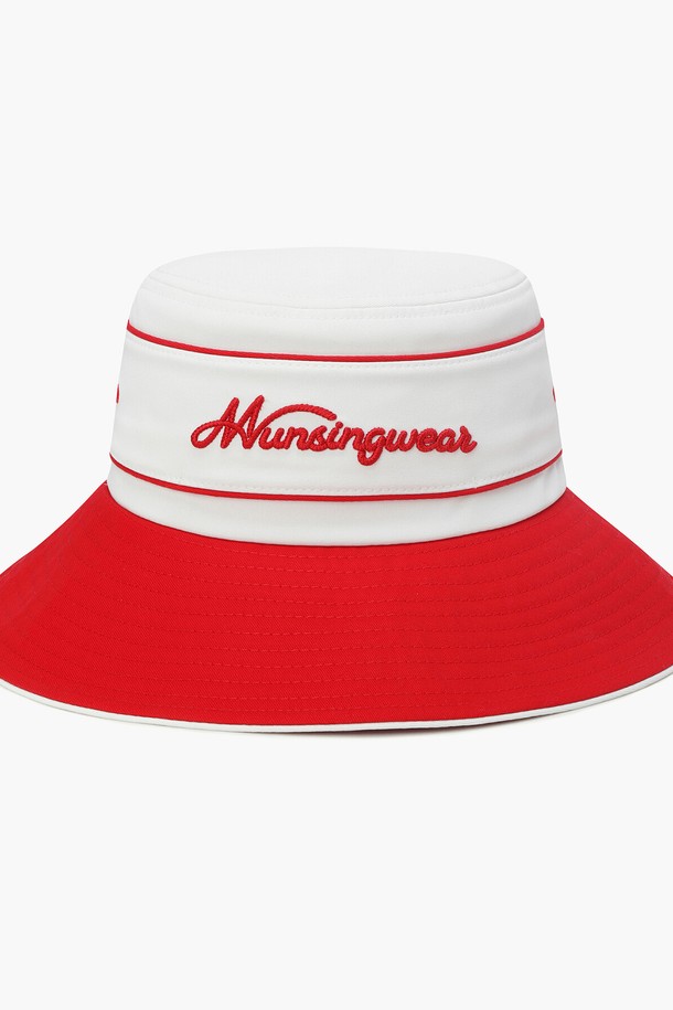 MUNSINGWEAR - 악세서리 - 여성 레터링 포인트 버킷햇 레드(MQ222LCP45)
