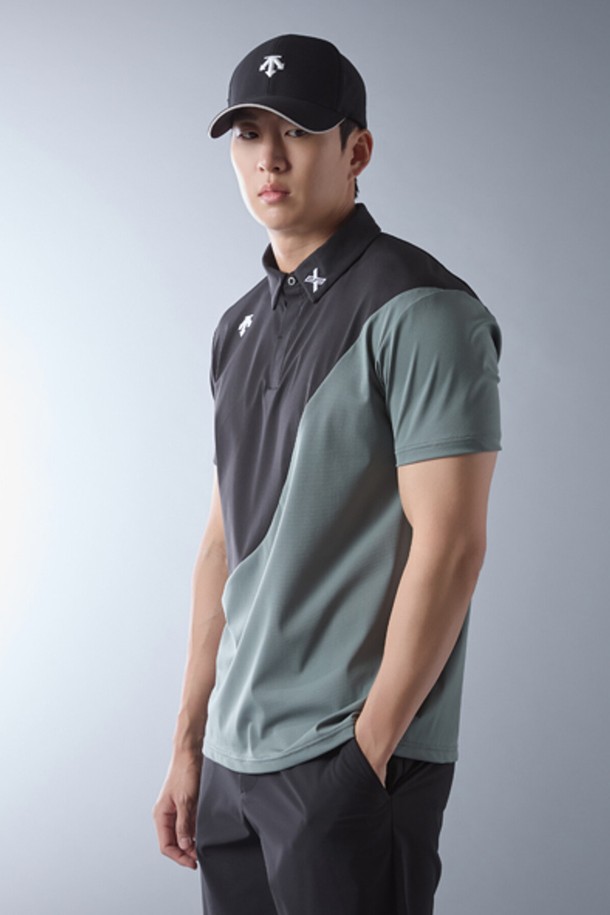 DESCENTE GOLF - 반팔티셔츠 - 남성 트리코트 메쉬 반팔 티셔츠 (DQ11MFTS2C)