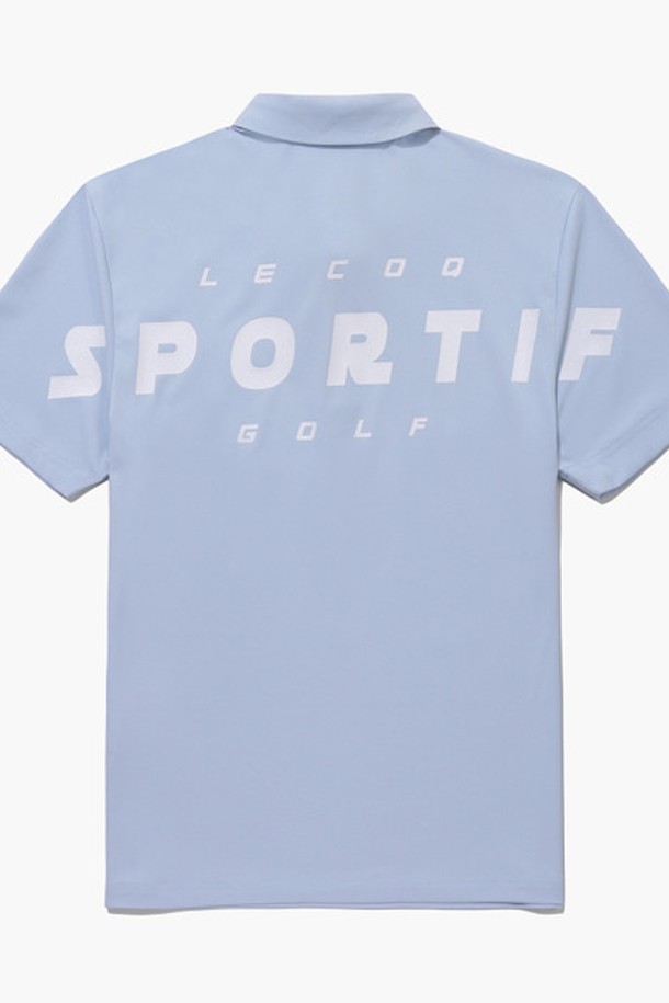 le coq sportif golf - 반팔티셔츠 - 남성 볼드 레터링 퍼포먼스 반팔 티셔츠 (GQ121MTS34)