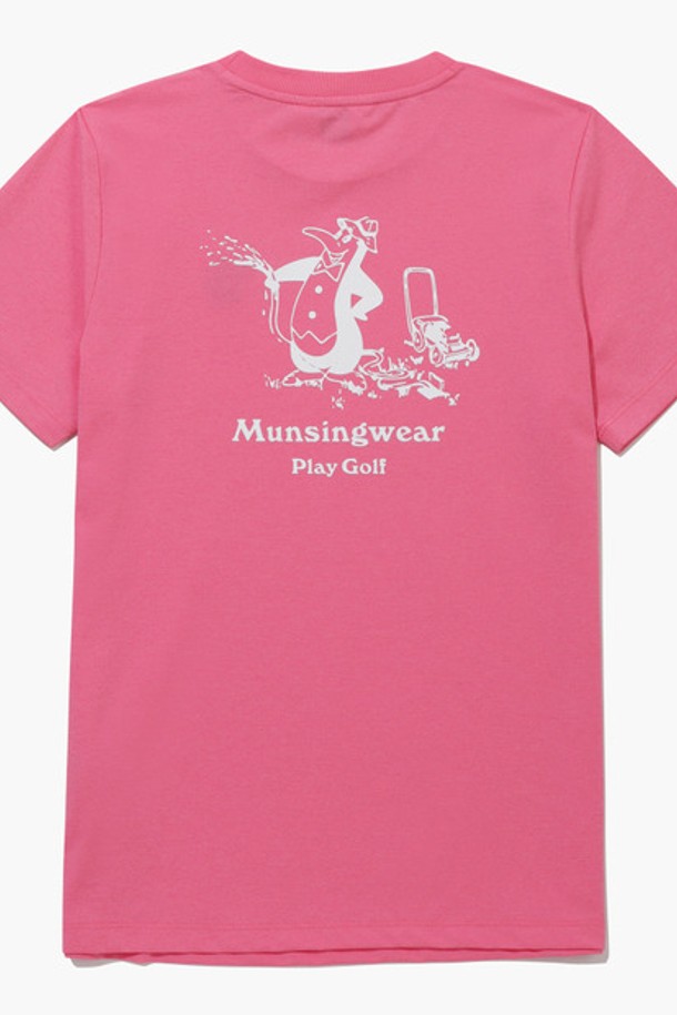 MUNSINGWEAR - 반팔 티셔츠 / 후디 - [70주년 기념] 여성 라운드 티셔츠 핑크(MQ222LTS61)