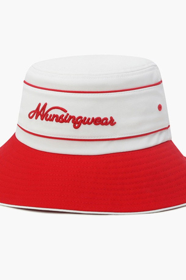 MUNSINGWEAR - 악세서리 - 여성 레터링 포인트 버킷햇 레드(MQ222LCP45)