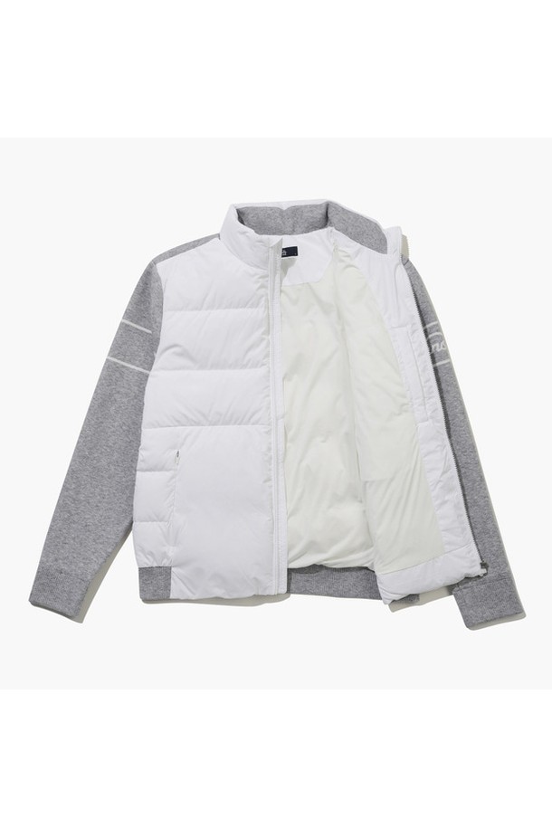 남성 다운 하이브리드 스웨터 점퍼 아이보리 MQ421MSJO1은 겨울철 보온성을 책임지는 남성용 다운 하이브리드 점퍼입니다. 스포티하면서도 캐주얼한 스타일로, 골프 및 일상생활 모두 활용 가능하며, 아이보리 및 그레이 색상으로 출시되었습니다. 두꺼운 두께감과 부드러운 촉감의 이 점퍼는 나일론, 폴리에스터, 울, 아크릴 등 다양한 소재로 제작되었으며, 하이브리드 디자인과 배색 디테일이 특징입니다. 거위솜털과 거위깃털 충전재를 사용하여 가볍고 따뜻하며, 집업 스타일로 간편하게 착용할 수 있습니다.
