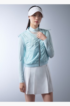 여성 V넥 우븐 베스트 (DQ12WFWV31)