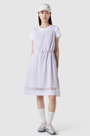 여성 선데이 자가드 루즈핏 슬리브리스 원피스 - 라벤더(QQ222OOP45)