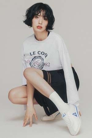 우먼스 선데이 자가드 버뮤다 팬츠 - 블랙(QQ222OHP45)