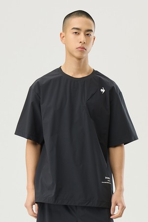 유니 르 아이스 루즈핏 반팔 피스테 - 블랙(QQ223EWT41)