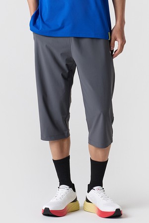 유니 트리코트 슬림핏 7부 팬츠 - 그레이(QQ223EHP52)