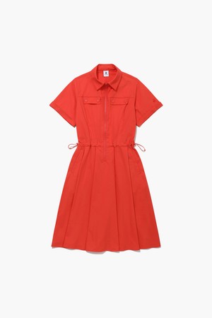 여성 지퍼형 플리츠 카라 원피스 (GQ122LOP32)