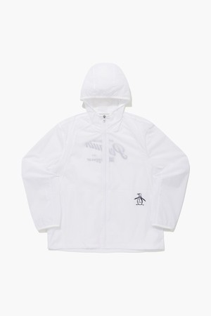 남성 경량 후드 바람막이 화이트(MQ221PJP41)