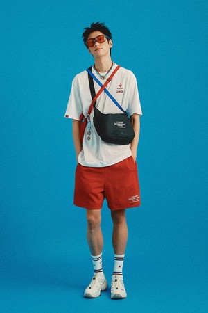 르꼬끄X그로서리스터프 유니 시어서커 4부 숏팬츠 - 레드(QQ223LHP45)