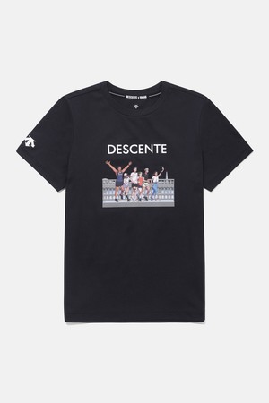 [DESCENTE X 김정윤 작가] 영애슬릿 반팔 티셔츠 블랙(SQ22JETS53)