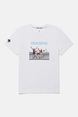 [DESCENTE X 김정윤 작가] 영애슬릿 반팔 티셔츠 화이트(SQ22JETS53)