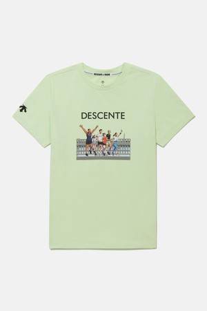 [DESCENTE X 김정윤 작가] 영애슬릿 반팔 티셔츠 라이트 그린(SQ22JETS53)