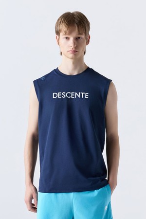 [DESCENTE X 김정윤 작가] 백그래픽 슬리브리스 네이비(SQ221EST61)