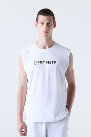 [DESCENTE X 김정윤 작가] 백그래픽 슬리브리스 화이트(SQ221EST61)