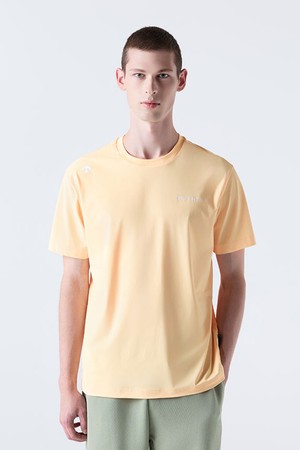 [DESCENTE X 김정윤 작가] 백그래픽 트리코트 반팔 티셔츠 오렌지(SQ223ETS62)