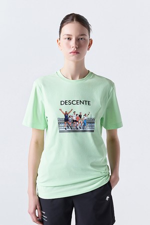 [DESCENTE X 김정윤 작가] 그래픽 반팔 티셔츠 라이트 그린(SQ223ETS64)