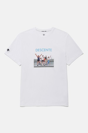 [DESCENTE X 김정윤 작가] 그래픽 반팔 티셔츠 화이트(SQ223ETS64)