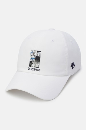 [DESCENTE X 김정윤 작가] 그래픽 볼캡 화이트(SQ223HCP50)