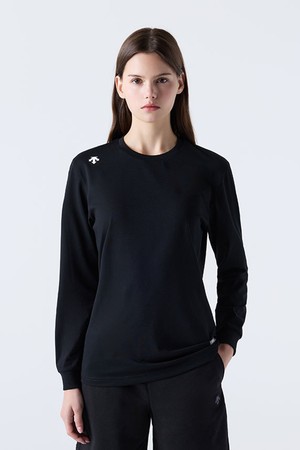 워딩 긴팔 티셔츠 블랙(SQ323UTL71)