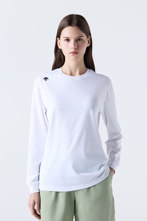 워딩 긴팔 티셔츠 화이트(SQ323UTL71)