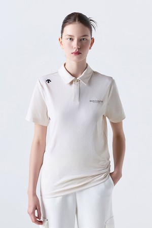 터프 워딩 폴로 반팔 티셔츠 아이보리(SQ323UPS72)