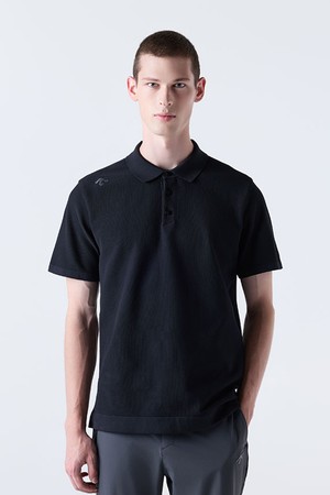 듀얼리스 니트 폴로 티셔츠 블랙(SQ321DPS71)
