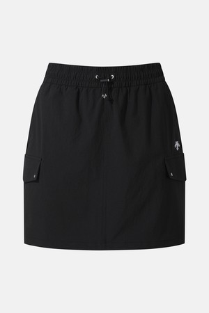 우먼스 우븐 숏 스커트 블랙(SQ322PSK72)