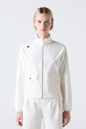 우먼스 우븐 웜업 자켓 아이보리 SQ322PWT71