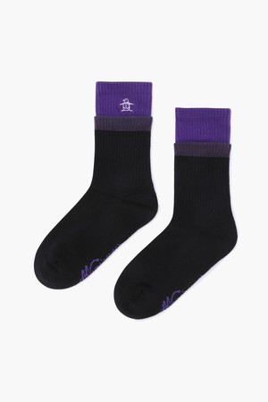 여성 레이어드 쿼터 삭스 블랙(MQ322LSO73)