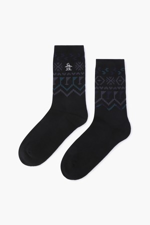 남성 홀리데이 패턴 삭스 블랙(MQ321MSO74)