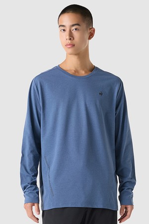 유니 에센셜 레귤러핏 듀얼플렉스 긴팔티셔츠 - 블루(QQ313ERL71)