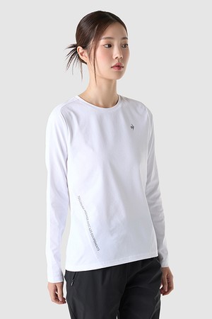 유니 에센셜 레귤러핏 듀얼플렉스 긴팔티셔츠 - 화이트(QQ313ERL71)