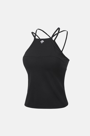 우먼스 미디엄서포트 롱 브라탑 블랙 SQ322PBR73