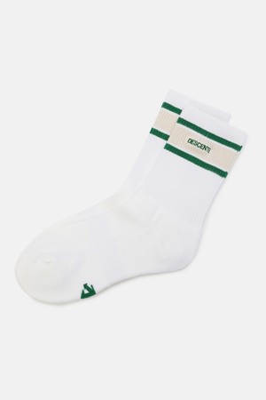 로고 크루 삭스 크림(SQ323USO7B)