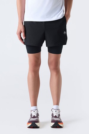[홍태준 착용] 러닝 벤틸레이션 2IN1 4인치 쇼츠 블랙(SQ323RHP72)