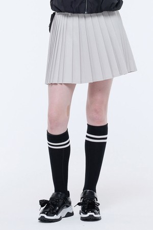 여성 컬러배색 골지 니삭스 (GQ322LKS83)