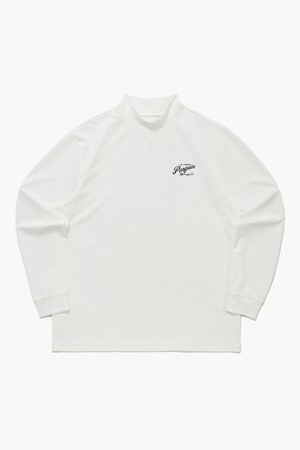 남성 모크넥 베이직 긴팔티셔츠 화이트(MQ321PTL84)