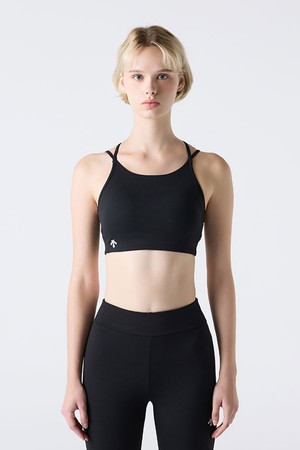 우먼스 라이트서포트 숏 브라탑 블랙 SQ322PBR71