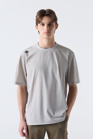 트레이닝 우븐 반팔티셔츠 베이지(SQ323TTS72)