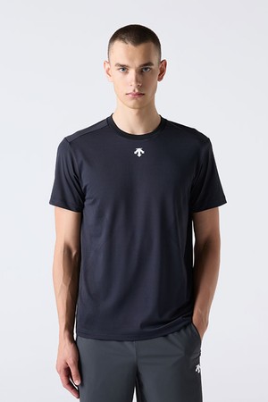 트레이닝 자가드 반팔 티셔츠 블랙(SQ321TTS83)