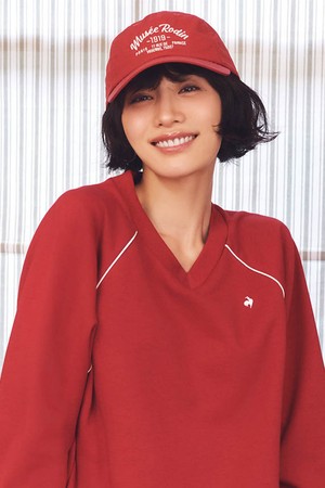 라이프 나일론 아치 레터링 볼캡 - 레드(QQ323ACP83)