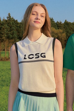 여성 트리코트 스웨터 슬리브리스 스웨터 (GQ322LKV71)_BEIGE-a