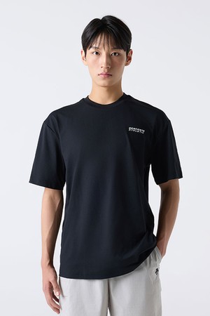 트레이닝 백그래픽 오버핏 반팔 티셔츠 블랙(SQ321TTS75)