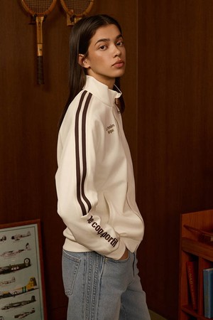 온라인전용) 유니 선데이 루즈 트랙탑 - 크림 QP323TFT83