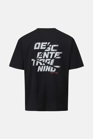 트레이닝 머슬 오버핏 반팔 티셔츠 블랙(SQ321TTS84)