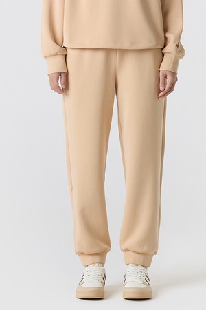 여성 레귤러조거 샌드워싱 더블텐션 팬츠 - 베이지(QQ322OFP84)