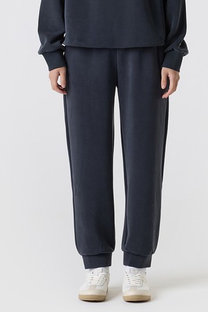 여성 레귤러조거 샌드워싱 더블텐션 팬츠 - 블랙(QQ322OFP84)